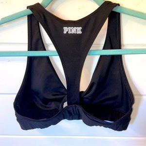 PINK Victoria's Secret Bra Small Black Ultimate Lightly Lined Sports Activewear
